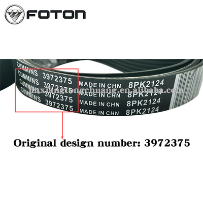 8PK2580 3972375 8PK2124 3972384 8PK2015 3974030 8PK2190 Cinturón de embrague del ventilador para el motor diésel ISF3.8