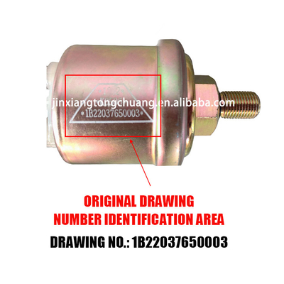 Dibujo número 1B22037650003 Alarma de aceite de motor Foton Aumark para partes de camiones y taxis