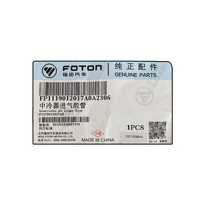 Foton Original Tuolou SAP Intercooler manguera de admisión P1119012017A0 otras piezas del motor