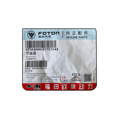 Foton AUCAN 2.5 4F25TC Termostato del motor PM40005673 Modelo de 12 V para el montaje de camiones y automóviles