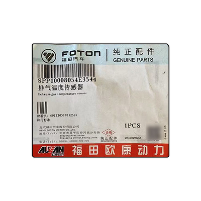 Sensor de temperatura de escape del camión PP10008054 Foton Aumark Aucan 2.5 Motor 4F25TC Parte